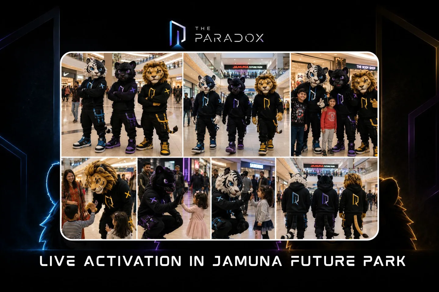 The Paradox mascots at a live activation